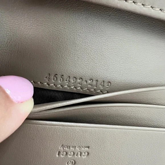 Gucci GG Matelasse Marmont Leather Chevron Card Case Wallet - Picture 11 of 12